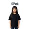 6 Pack Gildan Softstyle Youth Midweight Short Sleeve Crew-Neck T-Shirt for School, Sports & Everyday Wear Kids Tee